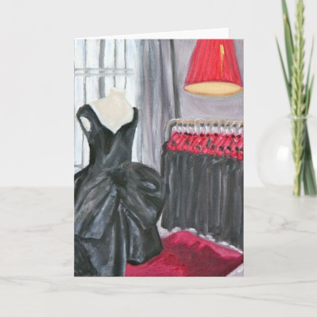CARTES POUR FÊTES ANNUELLES PETITE ROBE NOIRE (Devant)