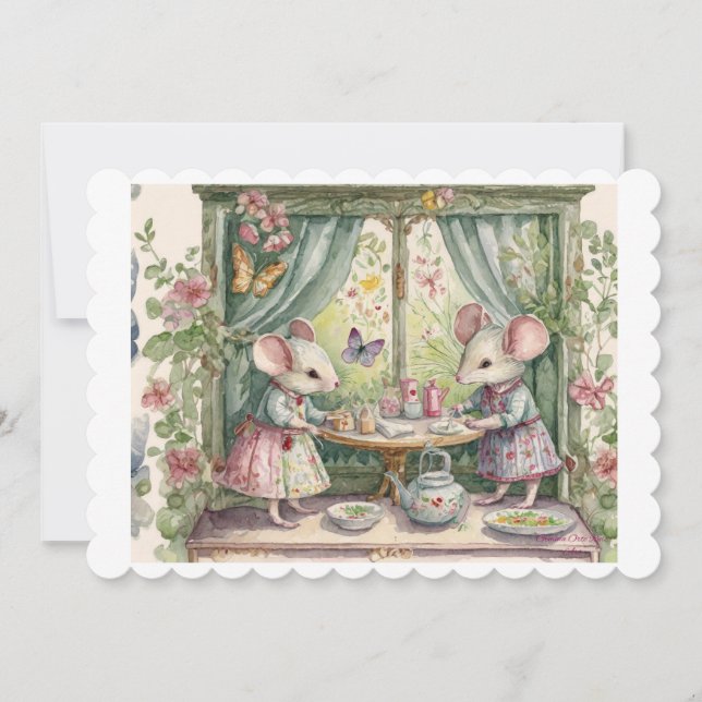 Cartes Pour Fêtes Annuelles Petite souris. (Devant)