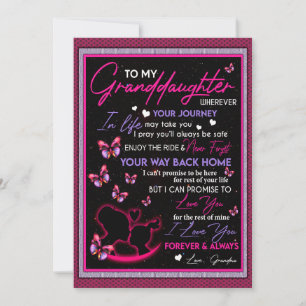 Cartes Pour Fêtes Annuelles Petites-filles amantes   Lettre à ma petite-fille