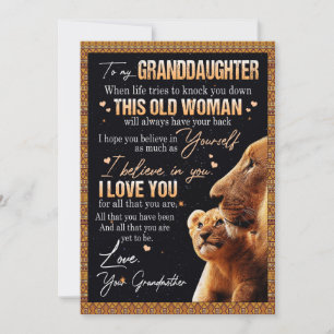 Cartes Pour Fêtes Annuelles Petites-filles amantes   Lettre à ma petite-fille