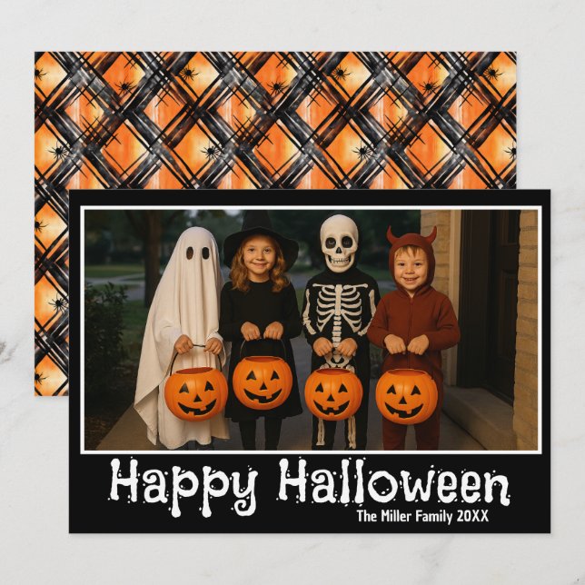 Cartes Pour Fêtes Annuelles Petites légendes de la nuit d'Halloween (Devant / Derrière)