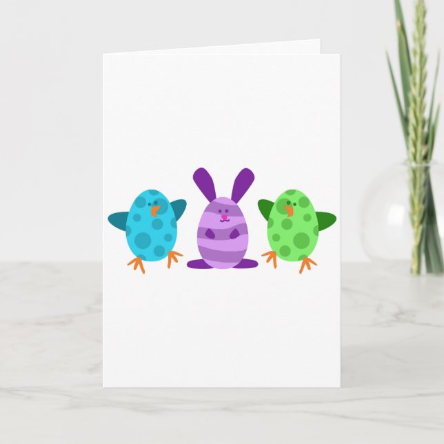 Cartes Pour Fêtes Annuelles Petits critères d'oeuf (Devant)