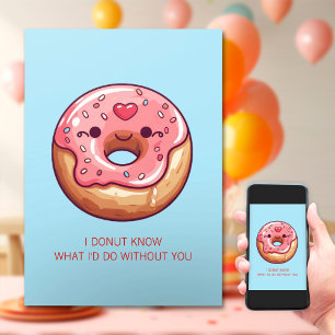 Cartes Pour Fêtes Annuelles Petits Donuts Enfants Saint Valentin Note