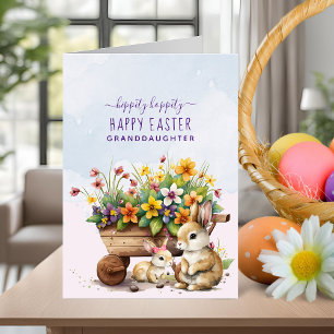 Cartes Pour Fêtes Annuelles Petits Lapins Personnalisés Petite-Fille Pâques