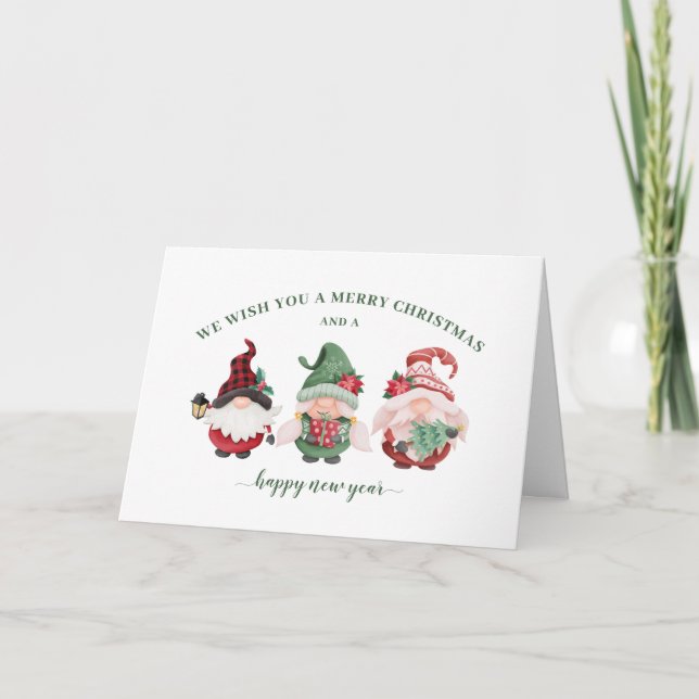 Cartes Pour Fêtes Annuelles Petits Nains Noël Personnalisé (Devant)