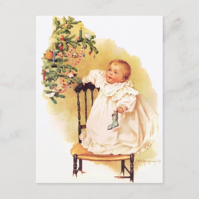 Cartes Pour Fêtes Annuelles Peu de fille de Noël de Maud Humphrey (Devant)