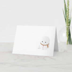 Cartes Pour Fêtes Annuelles Peu d'homme de neige avec le Joyeux Noël