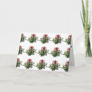 CARTES POUR FÊTES ANNUELLES PEUT-ÊTRE MISTLETOE VOUS SUIVRE PARTOUT-NOËL