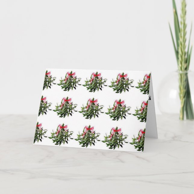CARTES POUR FÊTES ANNUELLES PEUT-ÊTRE MISTLETOE VOUS SUIVRE PARTOUT-NOËL (Devant)