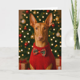 Cartes Pour Fêtes Annuelles Pharaoh Hound Holiday Card