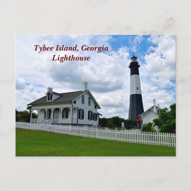 Cartes Pour Fêtes Annuelles Phare historique de Tybee Island (Devant)