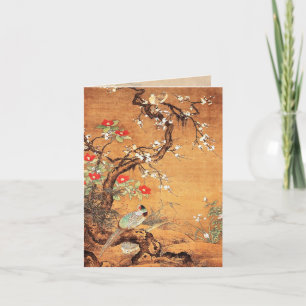 Cartes Pour Fêtes Annuelles Phéasé et camélia l'art oriental chinois
