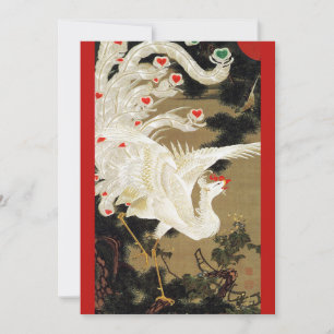 Cartes Pour Fêtes Annuelles PHÉNIX D'AMOUR VOLANT, Plumes, Saint-Valentin Cœur