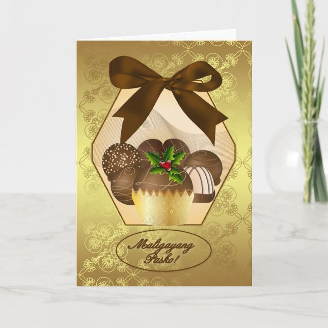 Cartes Pour Fêtes Annuelles Philippines - Chocolat de luxe Voiture de voeux de (Devant)
