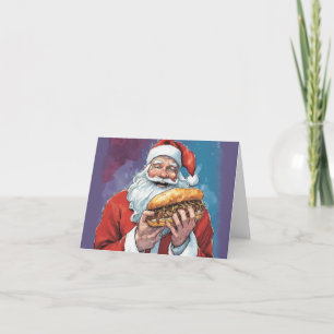 Cartes Pour Fêtes Annuelles Philly Noël avec Père Noël manger cheesestead