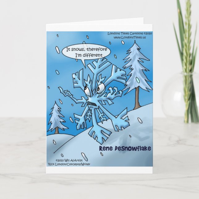 Cartes Pour Fêtes Annuelles Philosophe de Snowflake Funny Toxits Tees Cards (Devant)