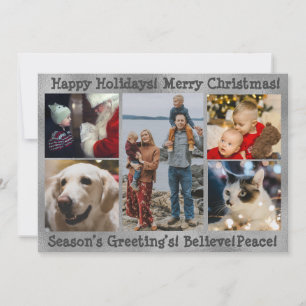 Cartes Pour Fêtes Annuelles Photo 5 Joyeux Noël Joyeux Vacances Collage