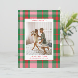Cartes Pour Fêtes Annuelles Photo à carreaux colorés