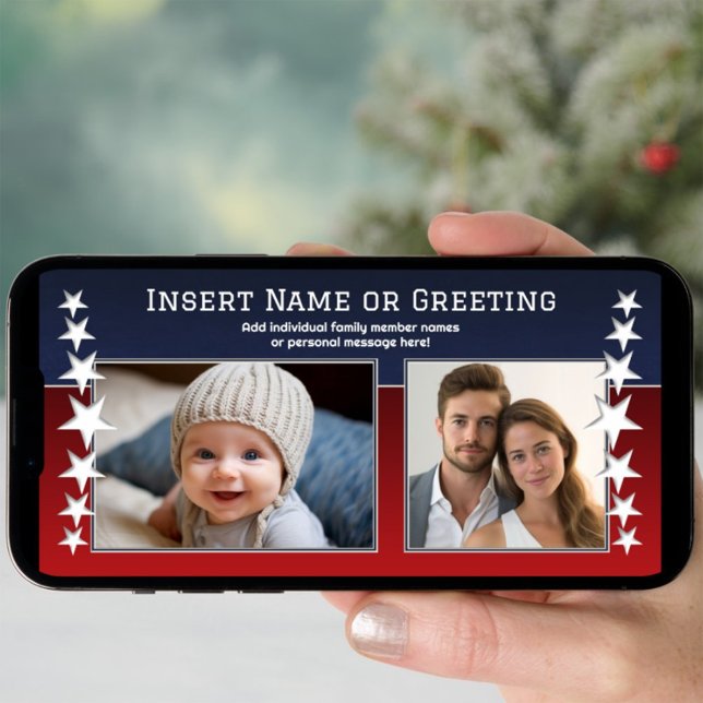 Cartes Pour Fêtes Annuelles photo à thème patriotique - option de téléchargeme (instant download - patriotic and military theme photo card)