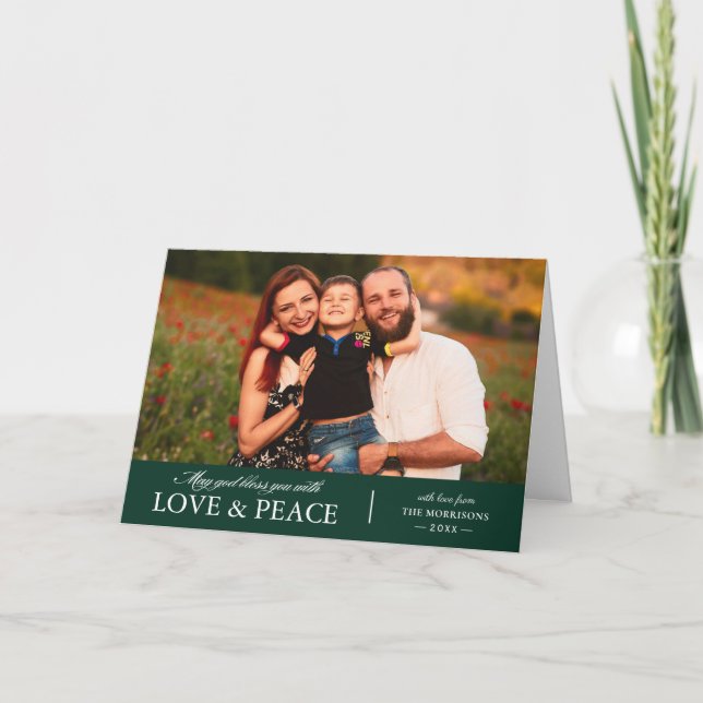 Cartes Pour Fêtes Annuelles Photo amour et paix (Devant)