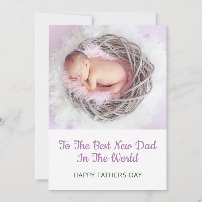 Cartes Pour Fêtes Annuelles Photo bébé | Meilleure nouvelle Fête des pères pap (Devant)