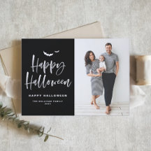 Photo Black Happy Halloween Brush Letting