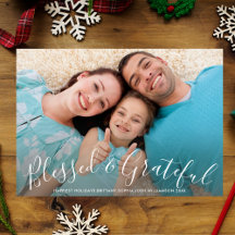 Photo Blessed & Grateful Christmas Holiday Fun
