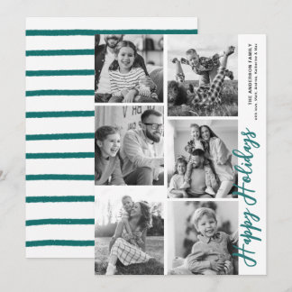 Cartes Pour Fêtes Annuelles Photo Booth Holiday Card - À feuillage persistant