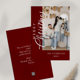 Cartes Pour Fêtes Annuelles Photo Bourgogne moderne voeux de Noël