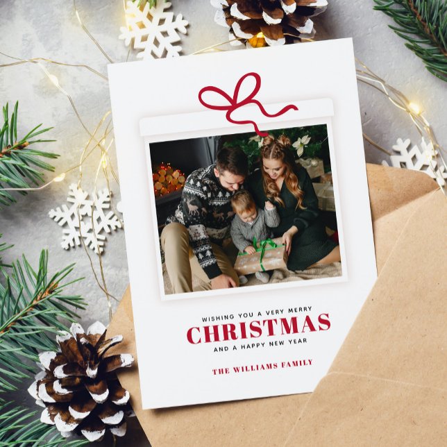 Cartes Pour Fêtes Annuelles Photo cadeau de Noël personnalisée (Créateur téléchargé)