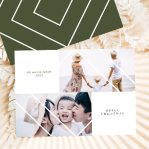 Cartes Pour Fêtes Annuelles Photo Card de Frame Green Christmas