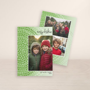 Cartes Pour Fêtes Annuelles Photo - Cercle Bohème - Vert Funky