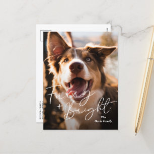Cartes Pour Fêtes Annuelles Photo Chien mignon Noël moderne