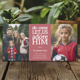 Cartes Pour Fêtes Annuelles Photo chrétien - Noël Oh venez adorons