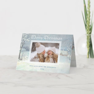 Cartes Pour Fêtes Annuelles Photo classique hiver Joyeux Noël Neige