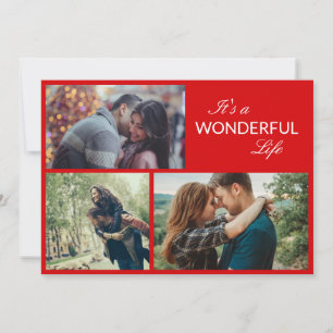 Cartes Pour Fêtes Annuelles Photo Collage C'est une merveilleuse vie Noël Holi