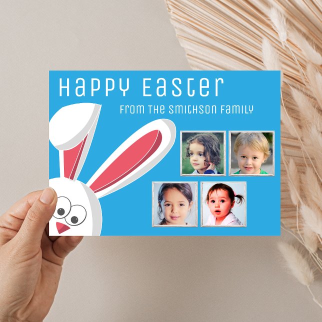 Cartes Pour Fêtes Annuelles Photo Collage de Happy Easter Cute Bunny (Créateur téléchargé)