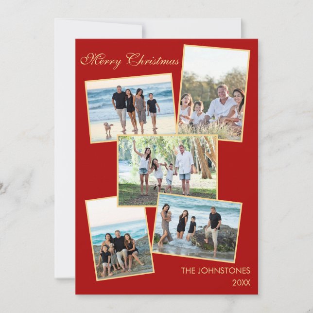 Cartes Pour Fêtes Annuelles Photo Collage Famille Noël Appartement de vacances (Devant)
