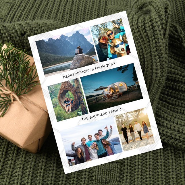 Cartes Pour Fêtes Annuelles Photo Collage Merry Travel Memories (Créateur téléchargé)