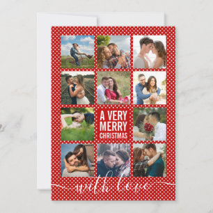 Cartes Pour Fêtes Annuelles Photo Collage Moderne Très Joyeux Noël 