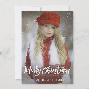 Cartes Pour Fêtes Annuelles Photo complète Joyeux Noël, Jacquard