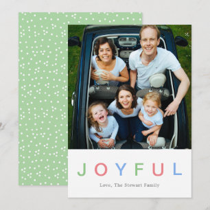 Cartes Pour Fêtes Annuelles Photo couleur simple Noël moderne