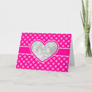 Cartes Pour Fêtes Annuelles Photo Cutout Heart Valentine's Day Template