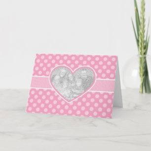 Cartes Pour Fêtes Annuelles Photo Cutout Heart Valentine's Day Template
