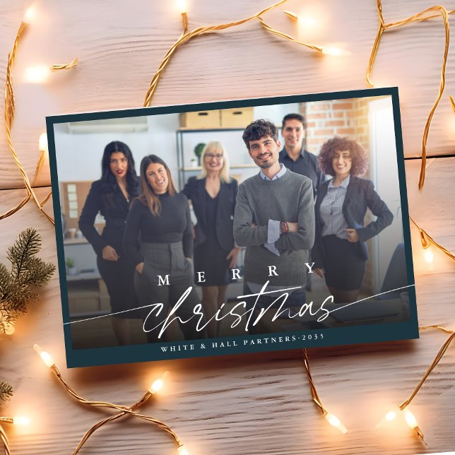 Cartes Pour Fêtes Annuelles Photo d'affaires moderne Joyeux Noël (Créateur téléchargé)