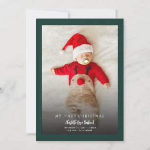 Cartes Pour Fêtes Annuelles Photo de bébé moderne pour son premier Noël