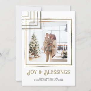 Cartes Pour Fêtes Annuelles Photo de bloc moderne Noël personnalisé