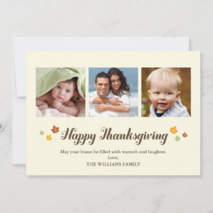 Cartes Pour Fêtes Annuelles Photo de Bon thanksgiving Feuille en chute