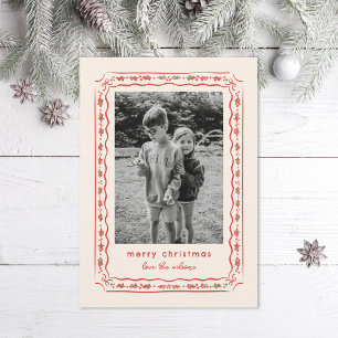 Cartes Pour Fêtes Annuelles Photo de cadre peint Holly classique