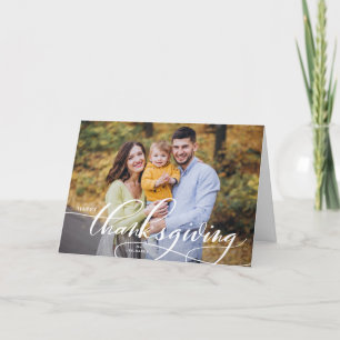 Cartes Pour Fêtes Annuelles Photo de calligraphie Whimsical bon thanksgiving
